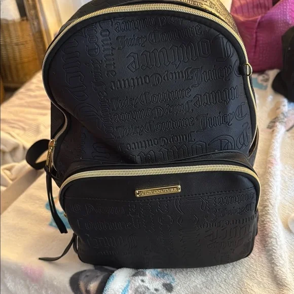 Juicy Couture | Bags | Juicy Couture Black Embossed Backpack  display picture 3